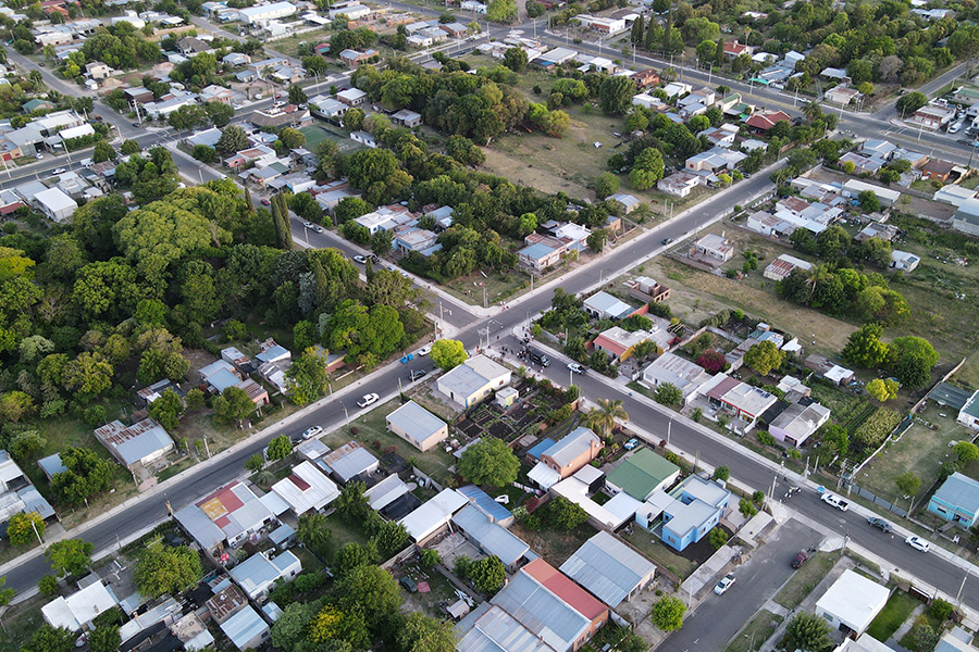 Vista aérea del barrio