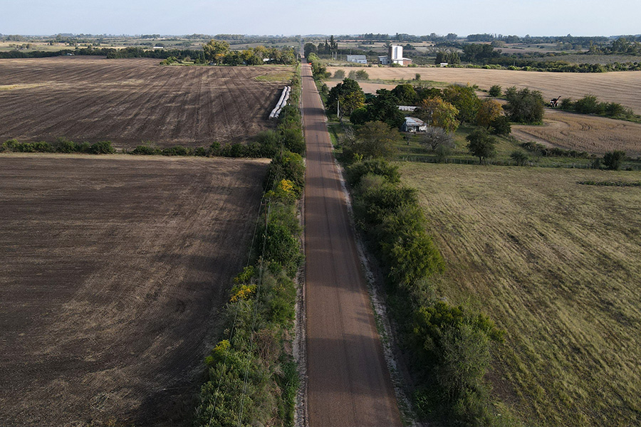 Vista aérea del camino