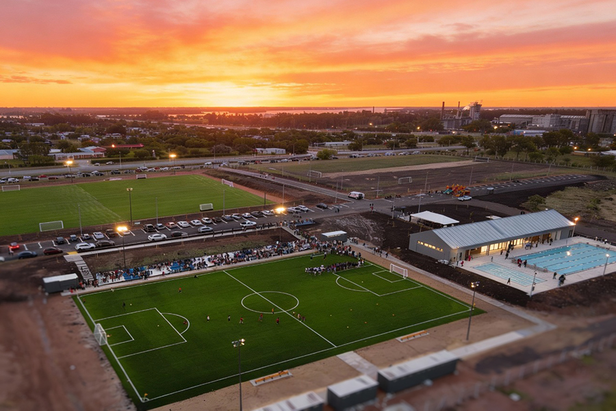Vista aérea polideportivo