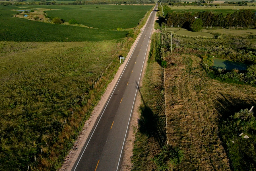 Vista aérea del camino